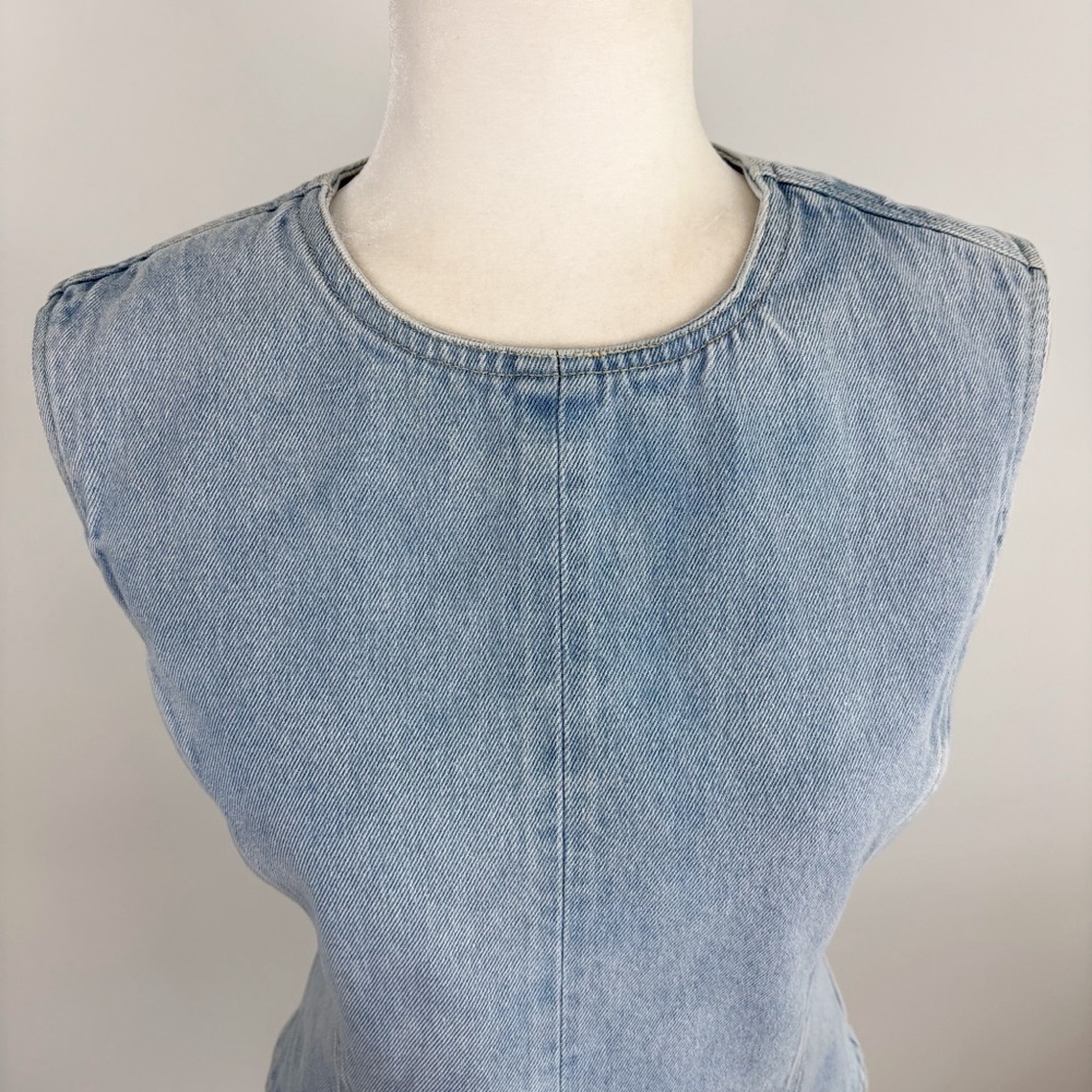 LIONESS Countryside Top in Classic Denim Size L - Picture 4 of 14